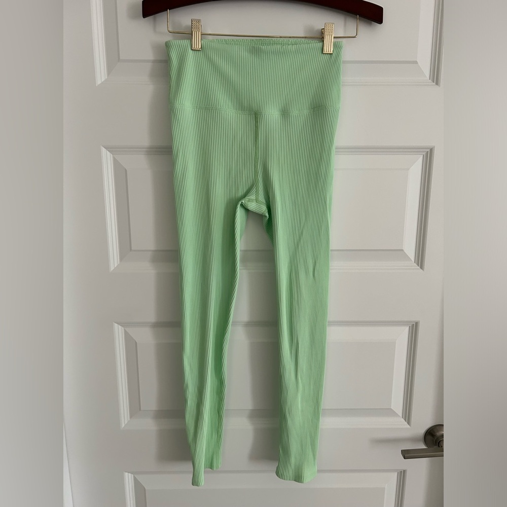 Carbon38 Ribbed Leggings Green Size M